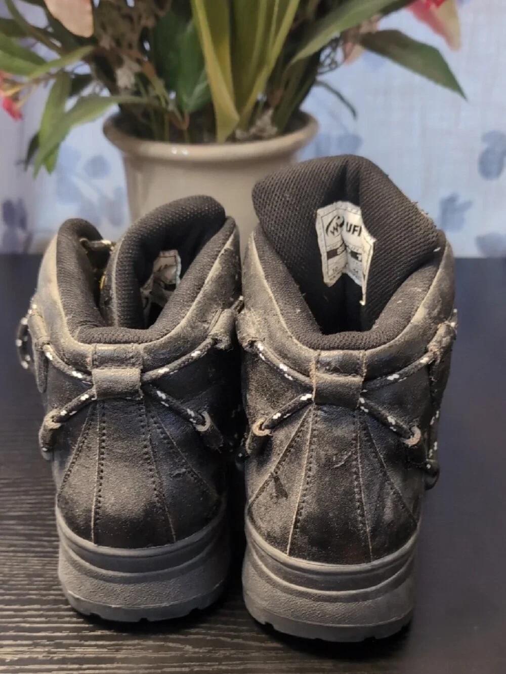 Men's Black Hiking Boots - WV Logo